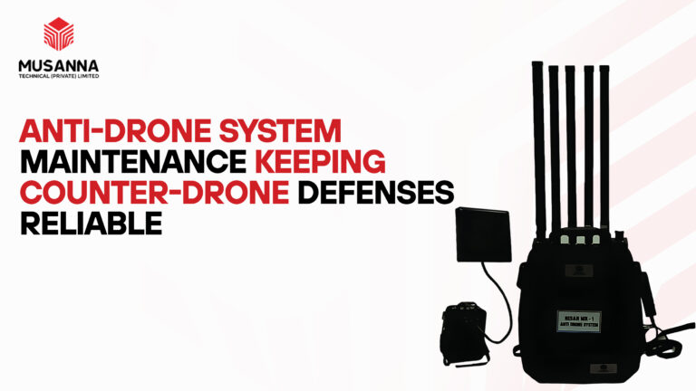 Portable anti-drone system with multiple antennas used for counter-drone defense and system maintenance readiness